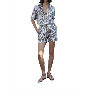 NEW PUNICANA chic shirt in white/black geometric